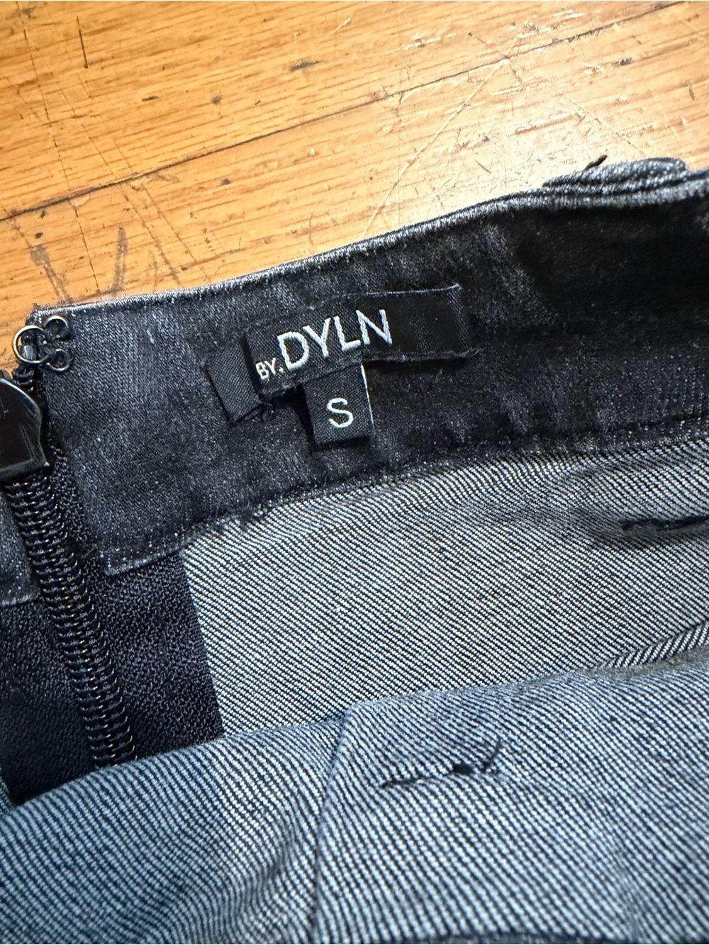 BY.DYLN Immy Mini Denim Skirt in Black - Picture 4 of 6